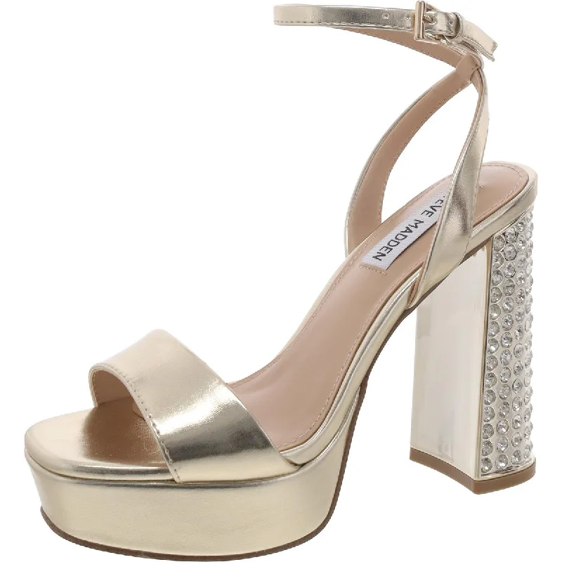 Lightweight Women's Mesh - Paneled Sandals in Yellow for BreathabilitySteve Madden Womens Lasher Metallic Embellished Heels