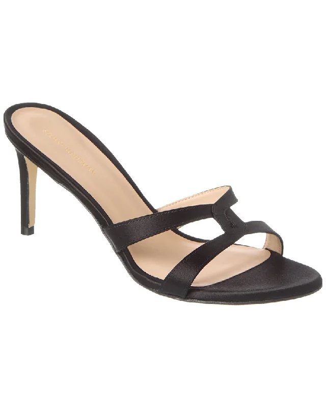 Plus Size Women's Wide - Width Platform Sandals in Black for Added Comfort and HeightStuart Weitzman Soiree Sleek 75 Satin Sandal