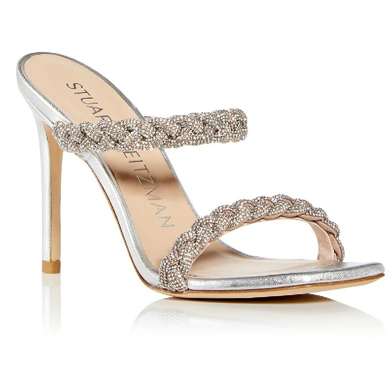 Women's Sandals with a Wedge Heel and a Tassel Detail in Orange for a Trendy LookStuart Weitzman Womens Addison  Studded Heels