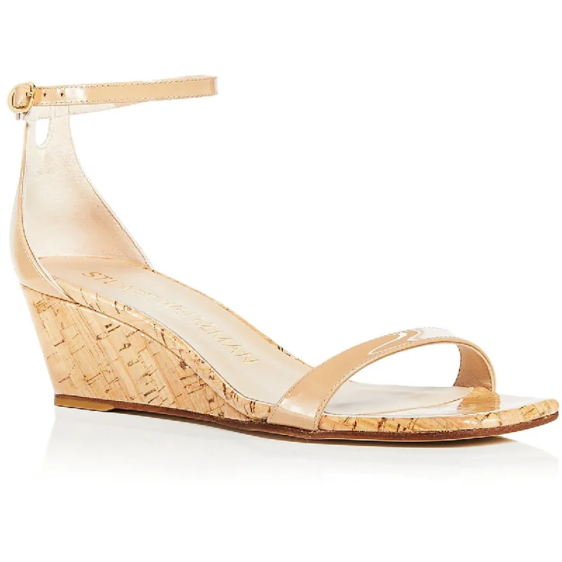 Women's Cork - Soled Espadrille Sandals with a Rope - Trimmed Upper in Navy for a Summer VibeStuart Weitzman Womens  NudistCurve 50 Padded Insole Cork Linn Ankle Strap