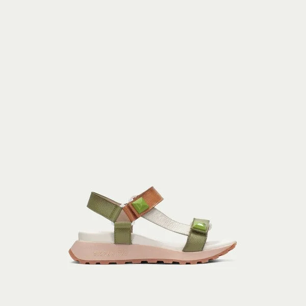 Sustainable Women's Recycled Material Sandals in Beige for Eco - Conscious ShoppersHISPANITAS MAUI
