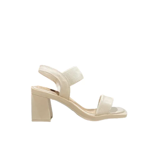 Sustainable Women's Recycled Material Sandals in Beige for Eco - Conscious ShoppersNU YARA