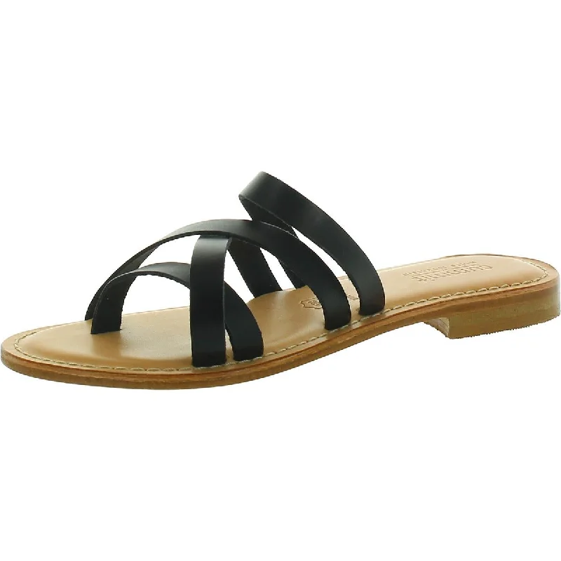 Plus Size Women's Wide - Width Platform Sandals in Black for Added Comfort and HeightSummit Womens Edlyn Leather Strappy Heels