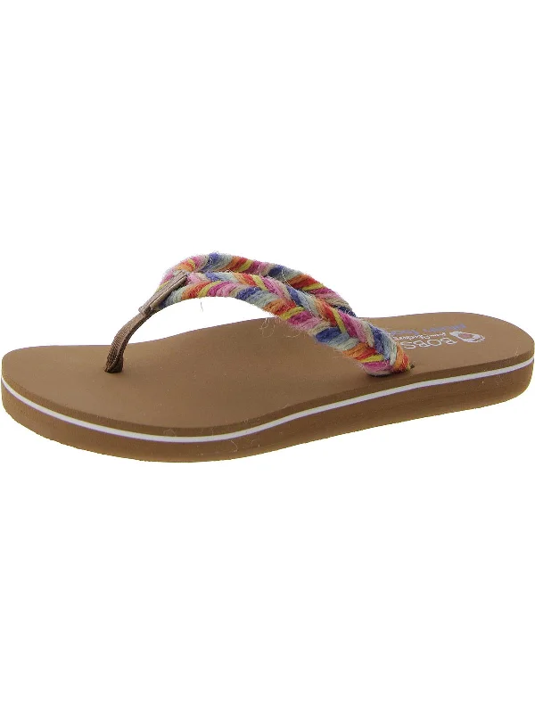 Women's Flat Slide Sandals with a Memory Foam Insole in White for All - Day ComfortSunset Womens Comfort Isole Slip On Flip-Flops