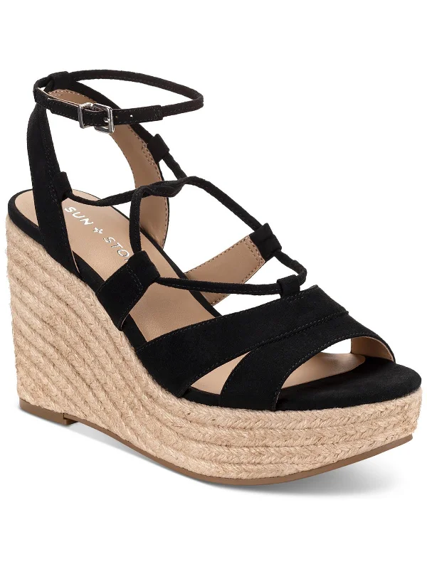 Child - Friendly Women's Sandals with a Secure Buckle in Purple for Moms on the GoTiinsleyy Womens Faux Suede Ankle Strap Platform Sandals