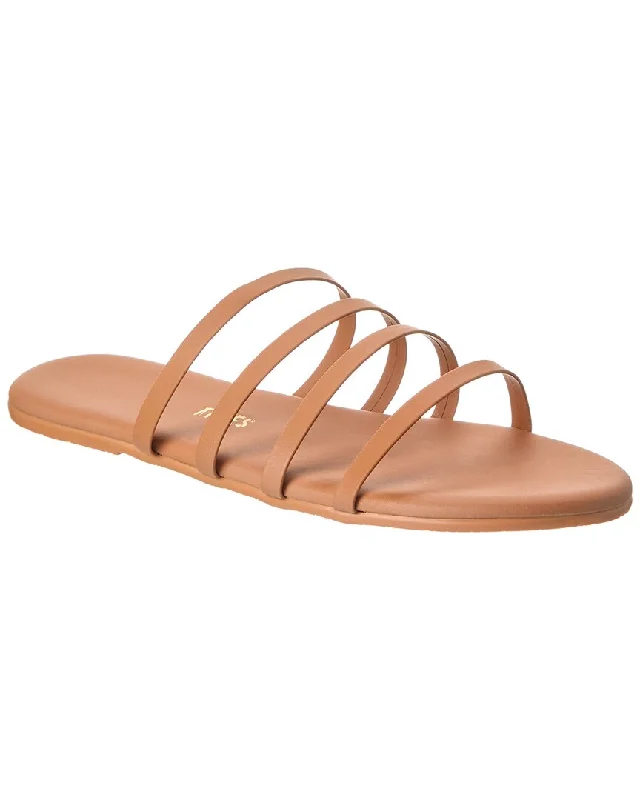 Women's Sandals with a Glitter - Coated Strap in Gold for a Sparkly Summer OutfitTKEES Serena Leather Sandal