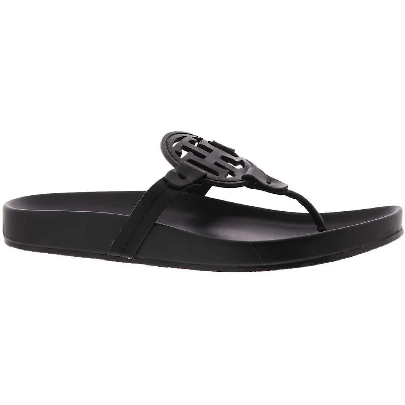 Women's Thong Sandals with a Beaded Design in Multicolor for a Beachy AestheticTommy Hilfiger Womens Relina Faux Leather Thong Sandals