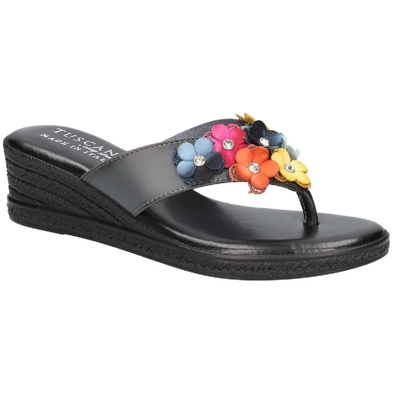 Orthopedic Women's Sandals with Arch Support in Gray for Foot HealthTuscany By Easy Street Womens Giordana Thong Slip On Platform Sandals