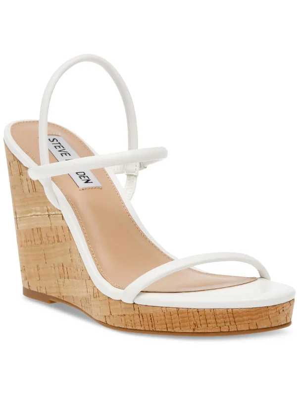 Plus Size Women's Wide - Width Platform Sandals in Black for Added Comfort and HeightUdell Womens Cork Slip On Wedge Sandals