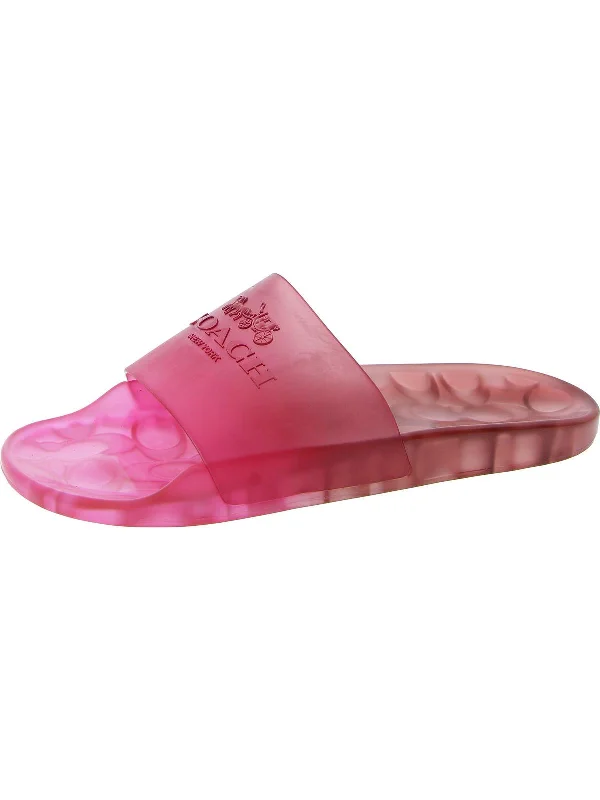 Women's Thong Sandals with a Beaded Design in Multicolor for a Beachy AestheticUlyssa Rubber Slide Womens Flat Pool Slides Slide Sandals