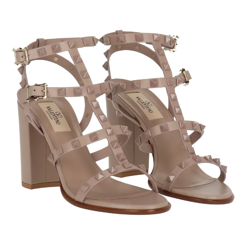 Anti - Slip Women's Sandals with a Grooved Sole in Green for Outdoor AdventuresValentino Womens Nude Sandal