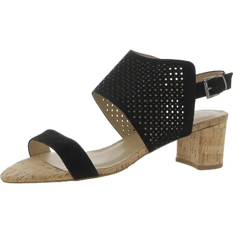 Women's Flat Slide Sandals with a Memory Foam Insole in White for All - Day ComfortVANELi Womens Faux Suede Open Toe Heels