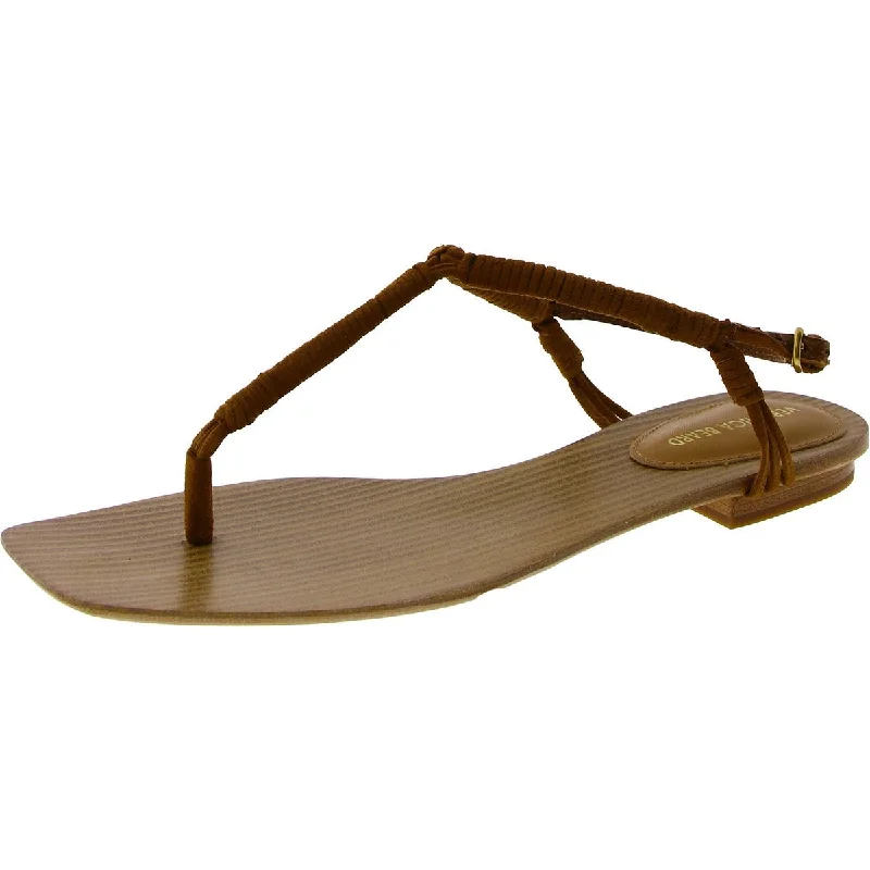 Women's Ankle - Strap Sandals with a Block Heel in Red for a Sophisticated StyleVeronica Beard Womens AMELIA Comfort Insole Thong Flatform Sandals