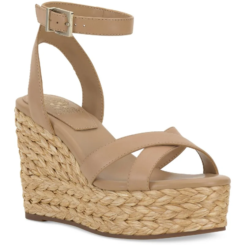 Lightweight Women's Mesh - Paneled Sandals in Yellow for BreathabilityVince Camuto Womens Fettana Leather Criss-Cross Wedge Sandals