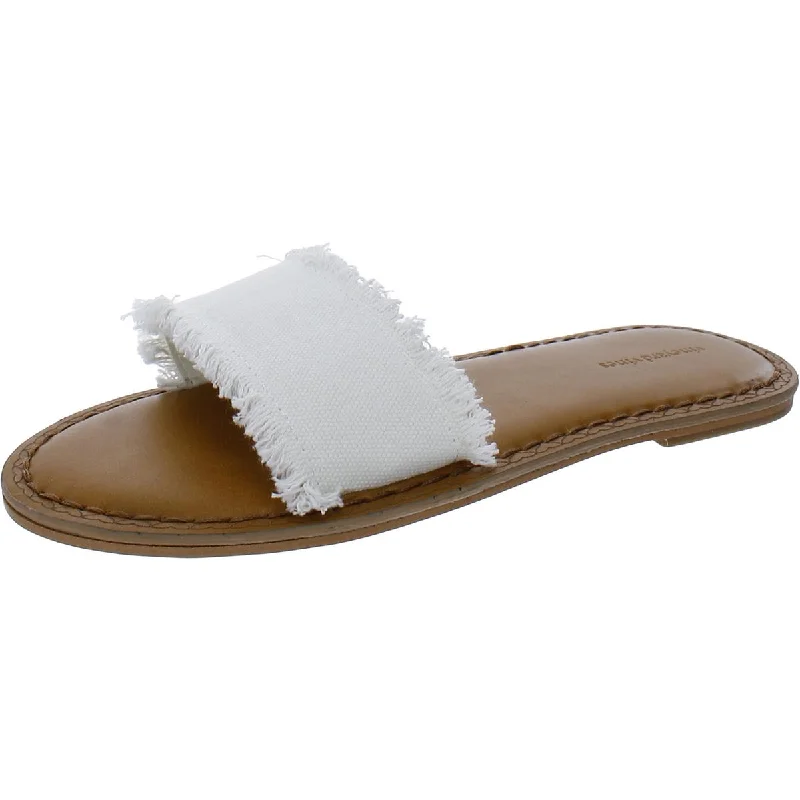 Women's Ankle - Strap Sandals with a Block Heel in Red for a Sophisticated StyleVineyard Vines Womens Frayed Slip On Slide Sandals