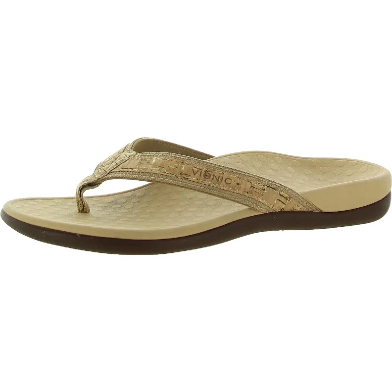 Women's Leather - Strapped Sandals with a Braided Detail in Brown for a Rustic AppealVionic Womens 44 Tide ll Leather Slip On Slide Sandals