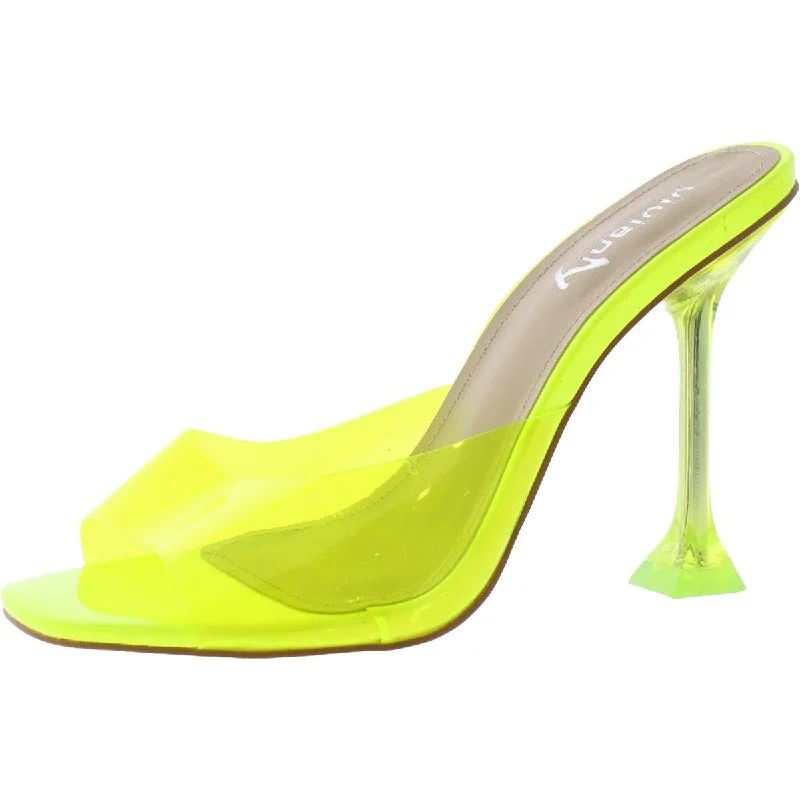 Elastic - Strap Women's Sandals with a Padded Toe in Teal for Easy On - and - OffVivianly Womens Slip-On Slide Heels