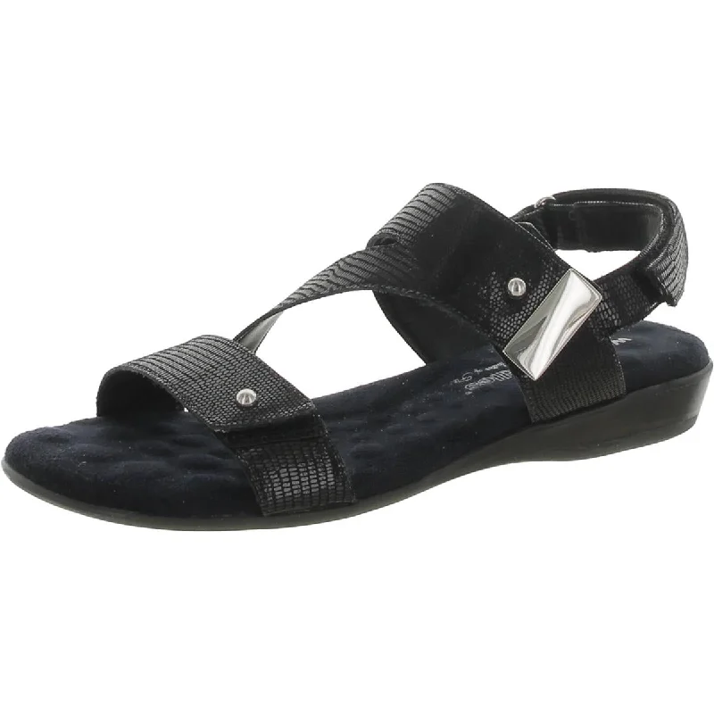 Women's Sandals with a Glitter - Coated Strap in Gold for a Sparkly Summer OutfitWalking Cradles Womens Chloe Patent Leather Open Toe Ankle Strap