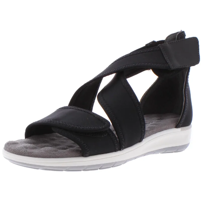 Waterproof Women's Rubber Beach Sandals with Arch Support in Blue for Water ActivitiesWalking Cradles Womens Stardust Strappy Casual Wedges