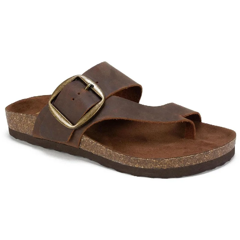 Women's Sandals with a Glitter - Coated Strap in Gold for a Sparkly Summer OutfitWhite Mountain Womens Harley Buckle Slip On Footbed Sandals