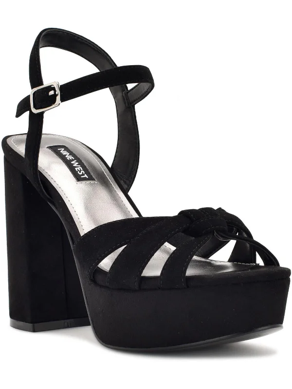 Adjustable Strap Women's Sandals with a Padded Heel in Pink for a Custom FitWN Rast Womens Suede Ankle Strap Platform Sandals