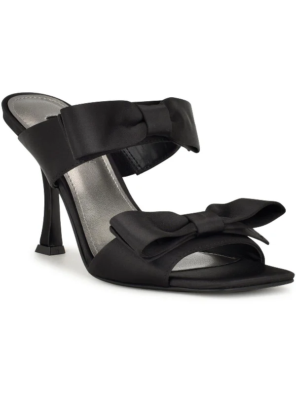 Women's Leather - Strapped Sandals with a Braided Detail in Brown for a Rustic AppealWN Yoloh 2 Womens Satin Bow Heels