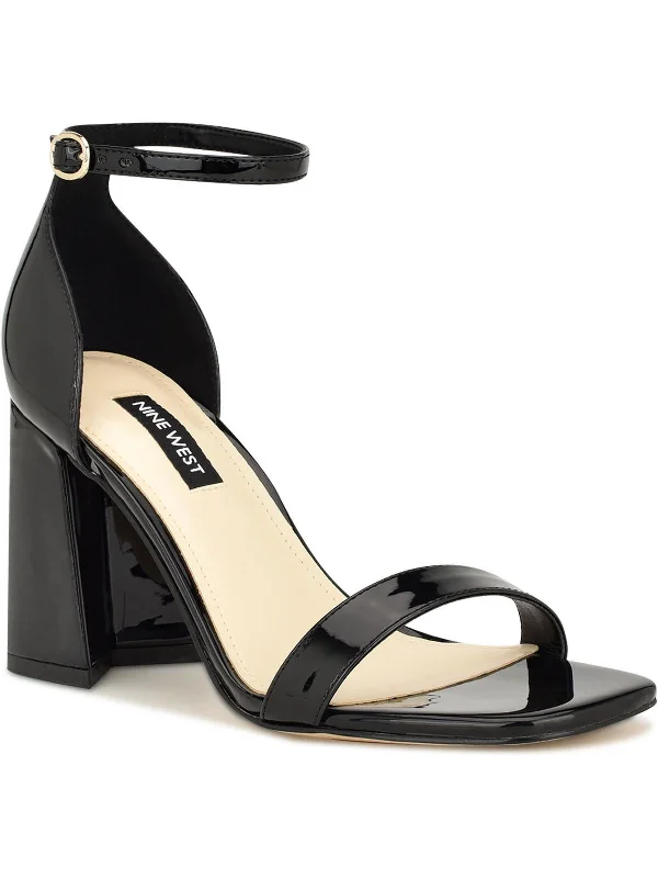 Women's Sandals with a Glitter - Coated Strap in Gold for a Sparkly Summer OutfitWNILEA 3 Womens Patent Buckle Ankle Strap