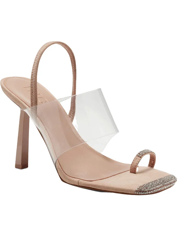 Anti - Slip Women's Sandals with a Grooved Sole in Green for Outdoor AdventuresWomens Ankle Strap Rhinestone Heels