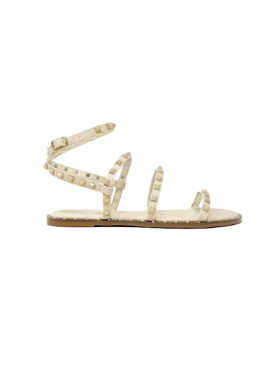 Plus Size Women's Wide - Width Platform Sandals in Black for Added Comfort and HeightWomen's Berdie Sandals In Bone