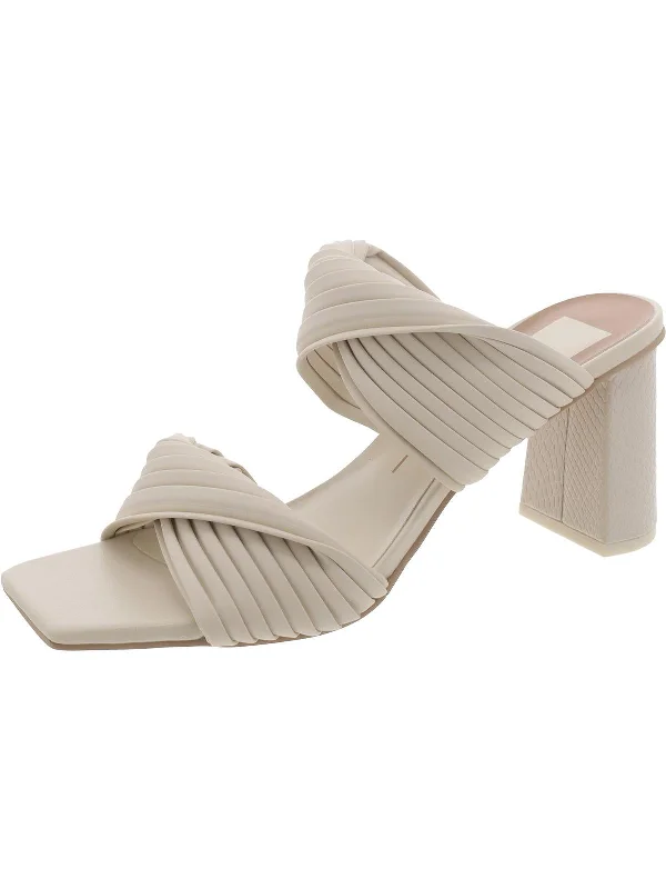 Anti - Slip Women's Sandals with a Grooved Sole in Green for Outdoor AdventuresWomens Block Heel Slip On Heels