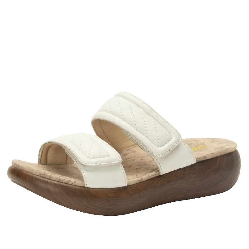 Women's Ankle - Strap Sandals with a Block Heel in Red for a Sophisticated StyleWomen's Brayah Rocker Sandal In White