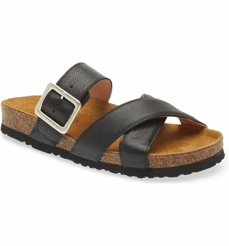 Women's Rhinestone - Embellished Open - Toe Sandals in Silver for a Glamorous Party LookWomen's Chicago Sandals In Soft Black Leather