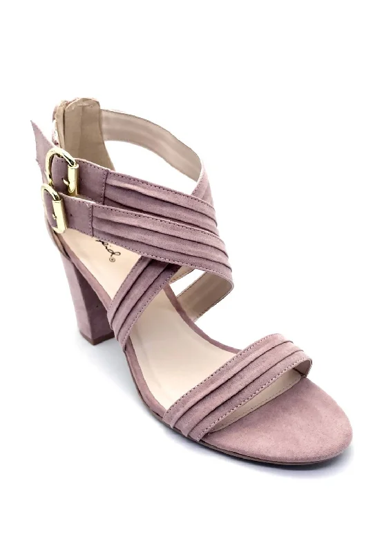 Sustainable Women's Recycled Material Sandals in Beige for Eco - Conscious ShoppersWomen's Desert Suede Strappy Sandal In Rose