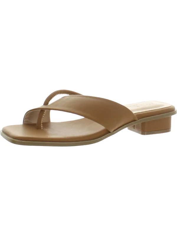 Elastic - Strap Women's Sandals with a Padded Toe in Teal for Easy On - and - OffWomens Faux Leather Slide Sandals