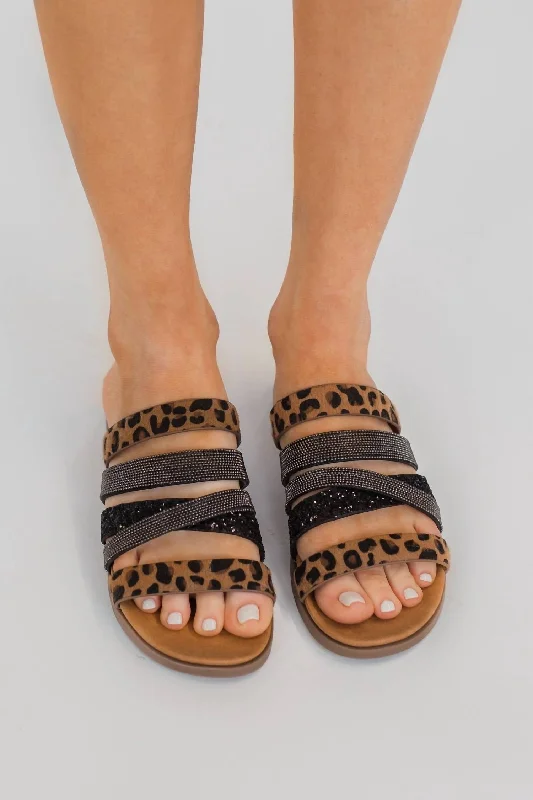 Women's Ankle - Strap Sandals with a Block Heel in Red for a Sophisticated StyleWomen's Ginger Sandals In Tan Leopard