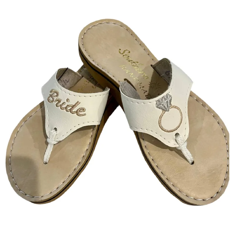 Women's Strappy Gladiator Sandals with Buckle Closures in Tan for a Boho LookWomen's Handcrafted Bride Sandals In White/ivory