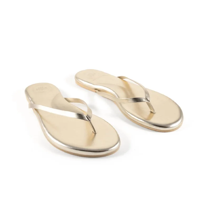 Women's Sandals with a Floral - Printed Upper in Pink for a Feminine Spring LookWomen's Indie Sandal In Metallic Gold