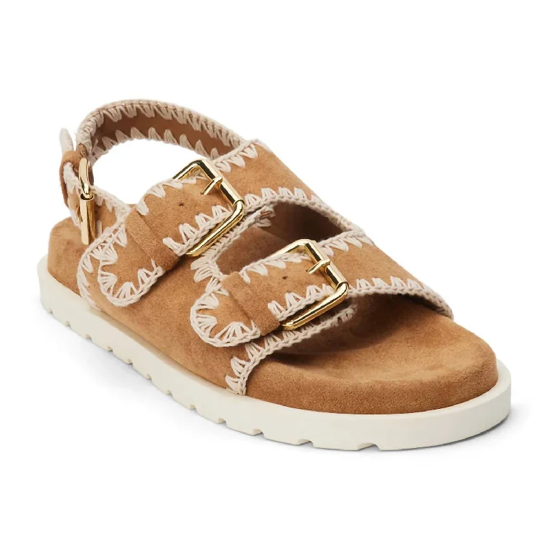 Elastic - Strap Women's Sandals with a Padded Toe in Teal for Easy On - and - OffWomen's Koa Sandals In Chesnut