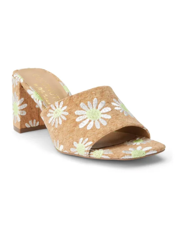 Waterproof Women's Rubber Beach Sandals with Arch Support in Blue for Water ActivitiesWomen's Kristin Heeled Sandals In White Daisy