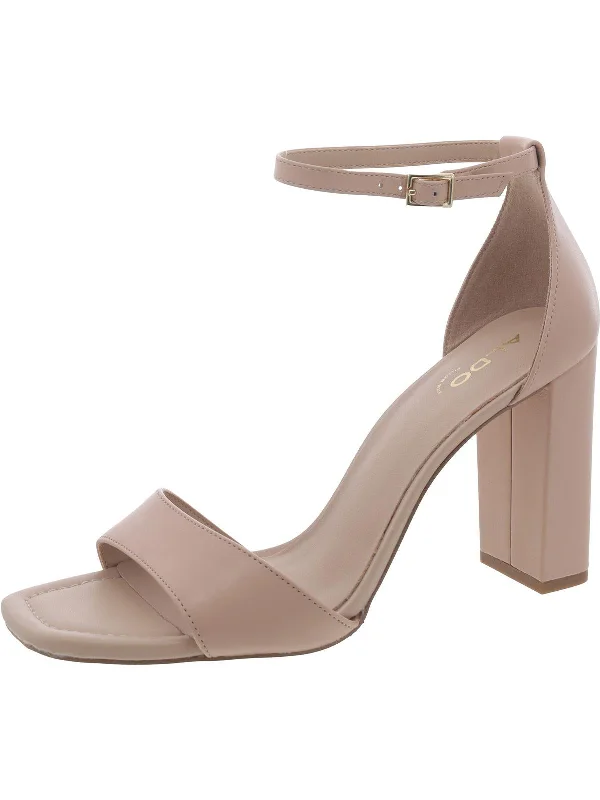 Women's Cork - Soled Espadrille Sandals with a Rope - Trimmed Upper in Navy for a Summer VibeWomens Leather Ankle Strap Heels