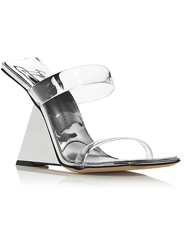Women's Sandals with a Wedge Heel and a Tassel Detail in Orange for a Trendy LookWomens Leather Slide On Heels
