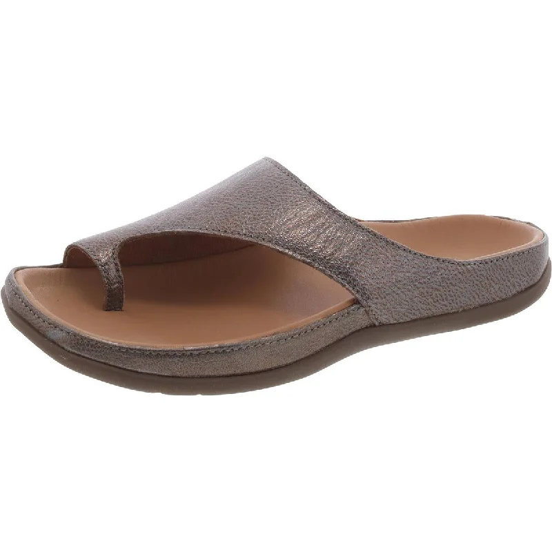 Women's Sandals with a Wedge Heel and a Tassel Detail in Orange for a Trendy LookWomens Leather Slip On Slide Sandals
