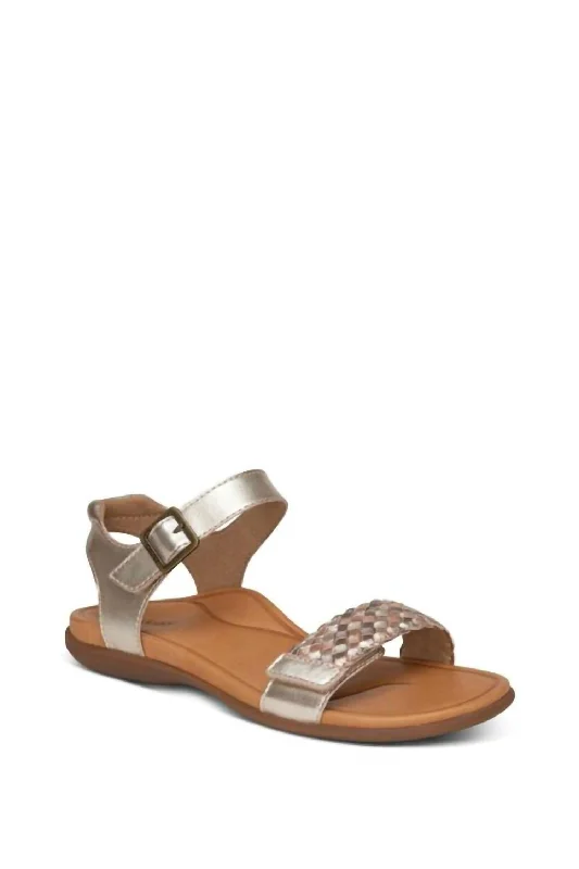 Waterproof Women's Rubber Beach Sandals with Arch Support in Blue for Water ActivitiesWomen's Lucy Sandals In Metallic