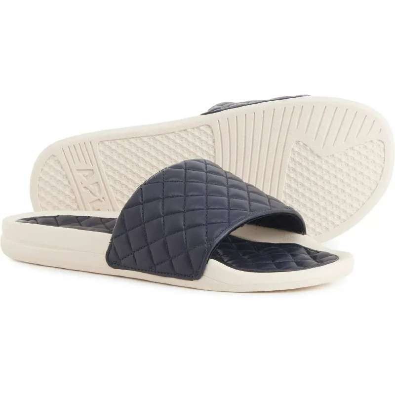 Women's Cork - Soled Espadrille Sandals with a Rope - Trimmed Upper in Navy for a Summer VibeWomen's Lusso Slide In Midnight/pristine