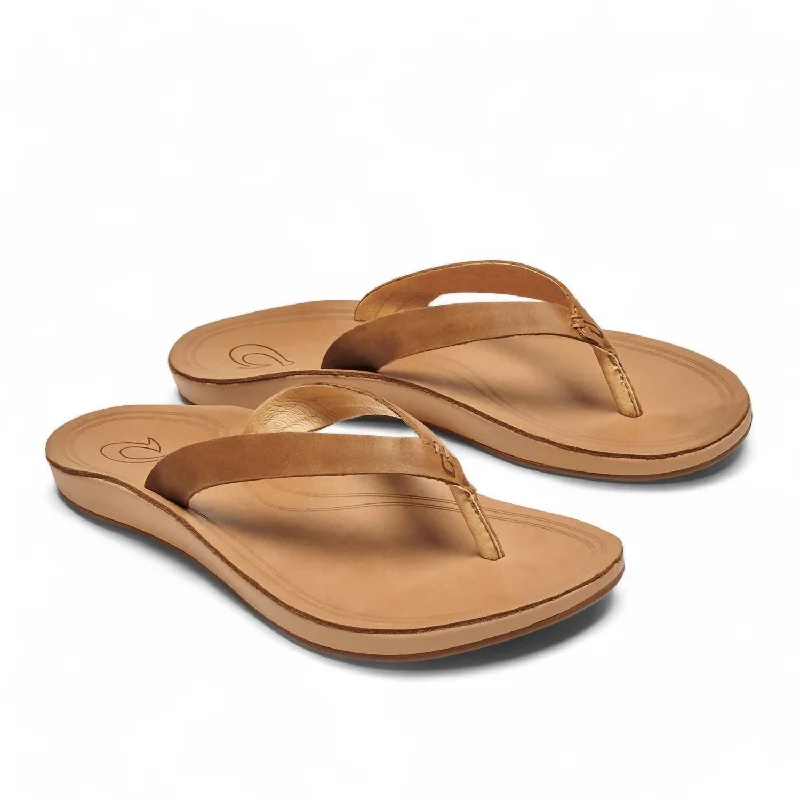 Sustainable Women's Recycled Material Sandals in Beige for Eco - Conscious ShoppersWomen's Nonohe Sandal In Sahara / Golden Sand