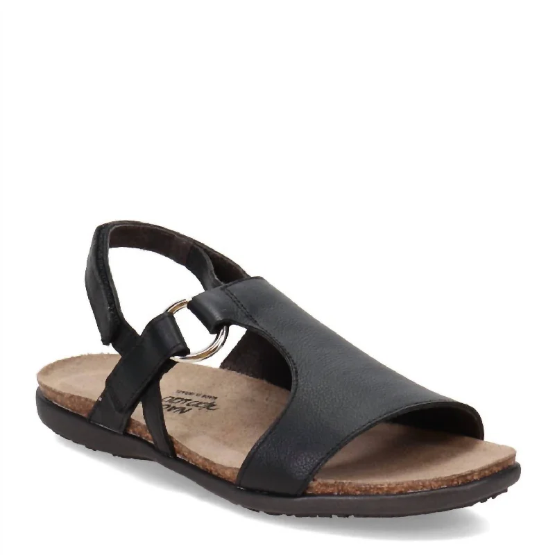 Women's Cork - Soled Espadrille Sandals with a Rope - Trimmed Upper in Navy for a Summer VibeWomen's Olivia Sandals In Soft Black