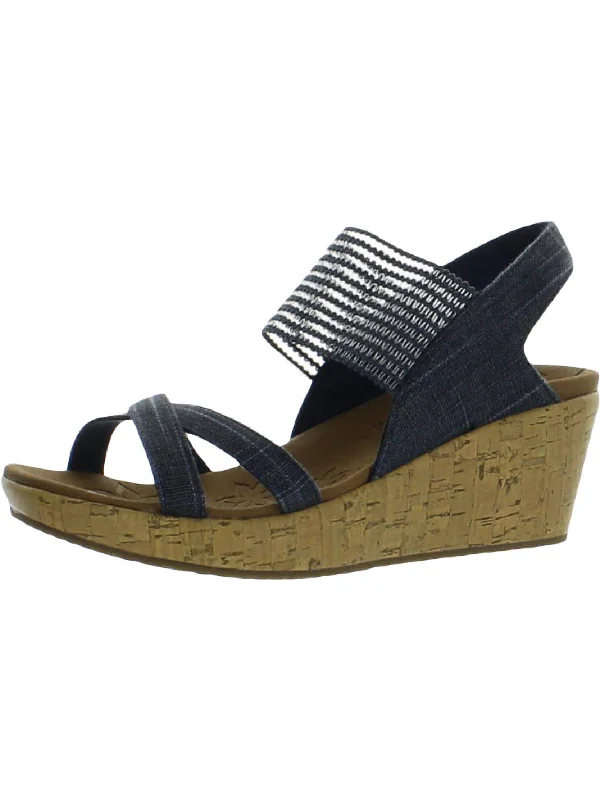 Child - Friendly Women's Sandals with a Secure Buckle in Purple for Moms on the GoWomens Padded Insole Dressy Wedge Sandals