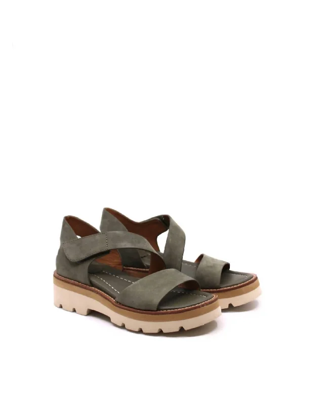 Women's Strappy Gladiator Sandals with Buckle Closures in Tan for a Boho LookWomen's Pru Sandal In Pale Olive