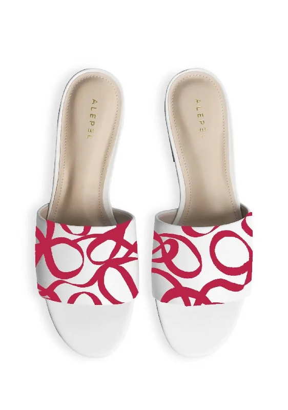 Women's Cork - Soled Espadrille Sandals with a Rope - Trimmed Upper in Navy for a Summer VibeWomen's Ribbon Slide Sandal In Pink