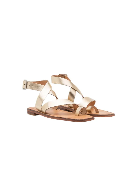 Shock - Absorbing Women's Sandals with a Soft Insole in Black for Active LifestylesWomen's Romeo Wrap Sandal In Platino